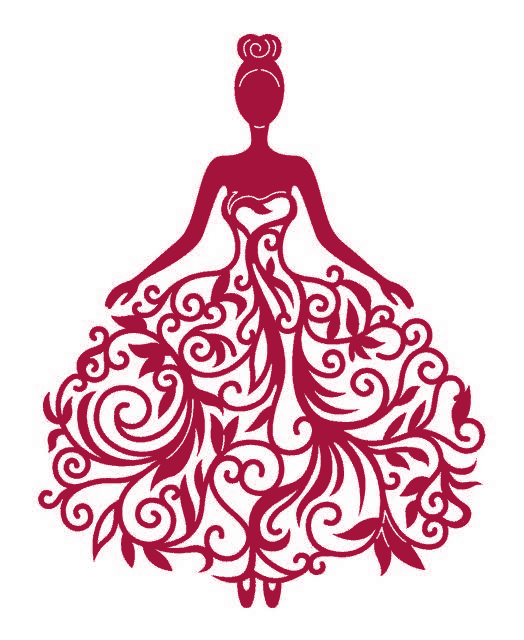 Silueta vestido rojo